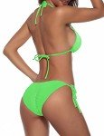Zuvebamayo Women's Neon Green Bikini Set
