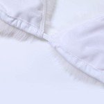 White Faux Fur Halter Triangle Bikini Set