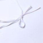 White Faux Fur Halter Triangle Bikini Set