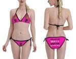 Pineapple Print Women's Halter Two-Piece Bikini Set