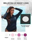 Relleciga Women's Black UV Protection Rashguard Top