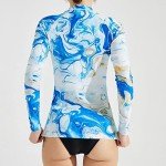 Women's Long Sleeve Rash Guard Swim Shirt - Blue