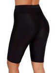 Bsubseach Black High Waisted Swim Shorts for Women