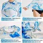 Women's Long Sleeve Rash Guard Swim Shirt - Blue