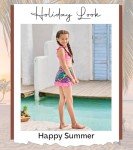 Cute Pink Leopard Print Girls Tankini Set