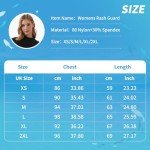 Women's Long Sleeve Rash Guard Swim Top - Black