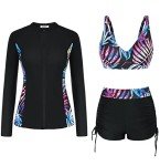 JASAMBAC Women's UV Protection Rash Guard Swimsuit