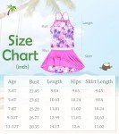 Girls' 2-Piece Adjustable Tie-Dye Tankini Swimsuit
