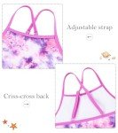 Girls' 2-Piece Adjustable Tie-Dye Tankini Swimsuit