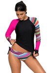 Rekita Women's UV Protect Long Sleeve Swim Set