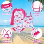 Sparkly Red Flamingo Tankini Swimsuit for Girls
