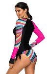 Rekita Women's UV Protect Long Sleeve Swim Set
