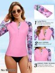 Zamowoty Women's Long Sleeve Rash Guard Top