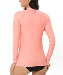 Women's Long Sleeve UV Rash Guard Swim Top - Pink