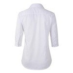Beninos Women's 3/4 Sleeve Formal Work Wear White Button Down Shirt (226 White M)