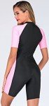 YEESAM Modest Pink Short Sleeve Women's Swimsuit