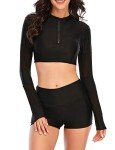 JadeRich Women's Long Sleeve Tankini Swimsuit Set