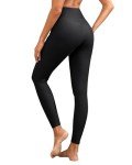 High Waisted Women's Swim Leggings - Black