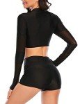 JadeRich Women's Long Sleeve Tankini Swimsuit Set