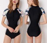 FEOYA Women's Short Sleeve UV Protection Swimsuit