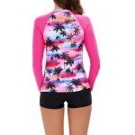 Floral Long Sleeve Two Piece Women's Rash Guard