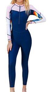 FEOYA Women's Long Sleeve Quick Dry Swimsuit