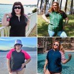 Plus Size Short Sleeve Swim Shirt for Women