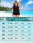 Plus Size Short Sleeve Swim Shirt for Women