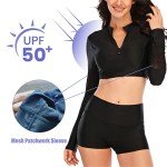 NESY Women's Long Sleeve Two-Piece Surf Swimsuit