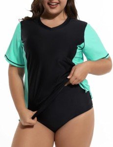 Tournesol Plus Size UV Protection Swim Shirt