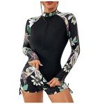 Takaeys Women's Long Sleeve 2-Piece Swimsuit