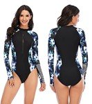 Mingnos Women's Long Sleeve One-Piece Rash Guard