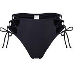 ZOHAMUNG Women's High Waist Lace-Up Cheeky Bikini