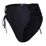 ZOHAMUNG Women's High Waist Lace-Up Cheeky Bikini
