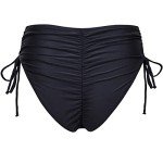 ZOHAMUNG Women's High Waist Lace-Up Cheeky Bikini