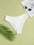SherryDC High Waisted V Cut Bikini Bottoms - White