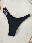Sexy Brazilian Cut Low Rise Bikini Bottom - Black