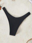 Sexy Brazilian Cut Low Rise Bikini Bottom - Black