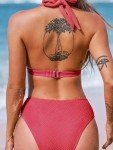 CUPSHE Women's Berry Red Two Piece Bikini Set