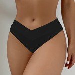 SherryDC Women's V Cut High Waisted Bikini Bottoms