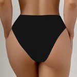 SherryDC Women's V Cut High Waisted Bikini Bottoms