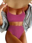 Plus Size High Waisted Tummy Control Bikini Set