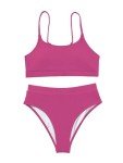 Plus Size High Waisted Tummy Control Bikini Set