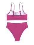 Plus Size High Waisted Tummy Control Bikini Set