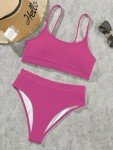 Plus Size High Waisted Tummy Control Bikini Set