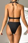 Cute Heart Ring Halter Triangle Bikini Set