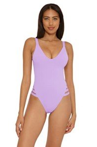 BECCA Women's Color Prism High Leg One Piece Swimsuit