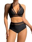 High Waisted Tummy Control 2 Piece Bikini Set