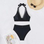 High Waisted Tummy Control 2 Piece Bikini Set