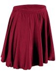 Coastal Rose High Waisted Wine Red Swim Skirt